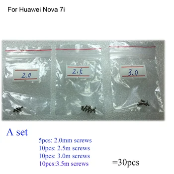 30 бр. комплект Silver винт за Huawei Nova 7i дънна платка Винтове за капака на дънната платка резервни Части за Huawei Nova 7 i