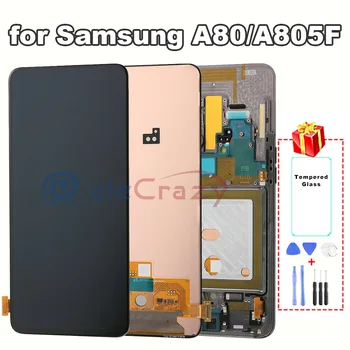 Оригинал за Samsung Galaxy A80 A805F LCD дисплей с сензорен екран + Подмяна на дограма в Събирането на Тествана