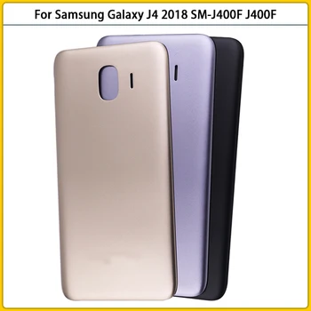 10 бр. Нов J400G Заден Корпус Калъф за Samsung Galaxy J4 2018 SM-J400F J400F J400FN J400DS Пластмасовия Капак на отделението за батерията делото врати