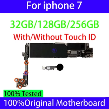 Оригинална 32 GB/128gb/256gb За дънната платка iphone 7 С докосване на ид/Без докосване на идентификатора,отключен За тестваните логически платки iphone7