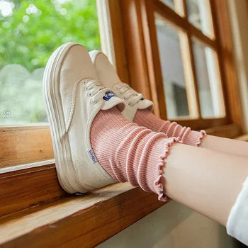 чорапи с волани и рюшами бели и розови дамски kawaii calcetines за жени meias mulher skarpetki meia calcetas скъпа моджер щастлив корейски стил