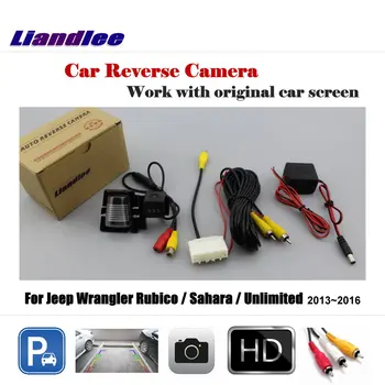 Задната Камера за Обратно виждане Liandlee За Jeep Wrangler Rubico/Sahara /Unlimited 2013~2016 Оригиналната Резервна Парковочная Помещение с Телевизор