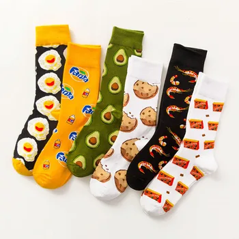 LEOSOXS 2022 Дамски чорапи за пролетта и през есента, За да корейски любителите на Авокадо чорапи за Ins harajuku 24 издание за мъже така и за жени