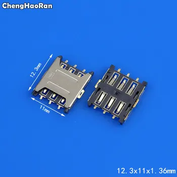 ChengHaoRan 2 бр./лот Nano-SIM 6 P Мини на Притежателя на Картата Конектор Тип Nano sim Конектор