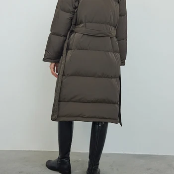Дамско яке Mkyn, дълга двустранен стеганая яке, зимни топли паркове, зимни дрехи