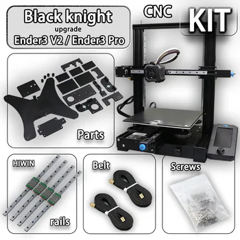 Комплект за ъпгрейд на 3D принтер На 3 v2/На 3 Pro е Комплект за ъпгрейд на 3d принтер Black Knight Винт времето колан истински линеен релса Hiwin детайли на 3d принтер