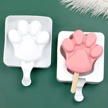 10*9,2 см, с един отвор Котешки нокът Силиконова Форма за сладолед направи си САМ Начало форма за направата на сладолед Кутия за сладолед Форма за сладолед Тава за кубчета лед