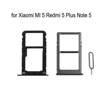 За XIAOMI MI 5 Redmi 5 Plus Забележка 5 на Оригиналния Корпус на телефона е Нов Адаптер Тава за SIM карта За Xiaomi Забележка 5 Плюс Притежателя на Тавата за карти Micro SD