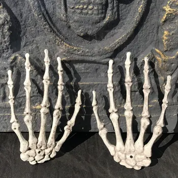 1 Чифт Украса За Хелоуин Реалистични Ръцете на Скелета в Пълен Размер Пластмасови Фалшиви Кости от Човешки Ръце Зомбита Парти Терор Страшно Подпори