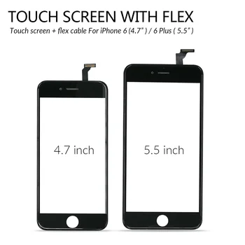 Сензорен екран Дигитайзер Рамка за iPhone 7 6 6S, плюс Размерът на тъчпада Стъклен Обектив за iphone 5 5s 5c 6p se 6sp 7p с инструменти