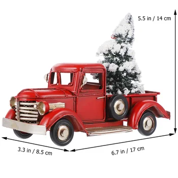 Ретро модел камион украса на работния плот декорация Хелоуин Коледа домакинство на нова година на празнични аксесоари празнични подаръци, детски играчки