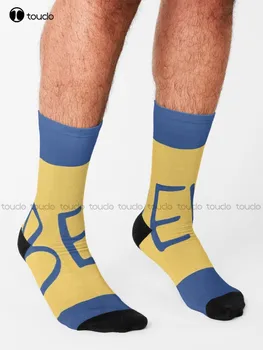 Повярвайте ми, Жълти Реколта чорапи Ted Crazy Cool Красиви Тенденция чорапи Lassos Чорапи Персонализирани Потребителски Унисекс Чорапи за възрастни и тийнейджъри