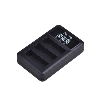 Tectra LED 3-Слостное USB-Зарядно Устройство за оригинални батерии SJCAM SJ8 за SJ8 Pro / SJ8 Plus / SJ8 Батерия въздушна Камера