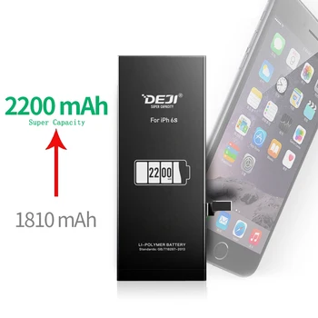 Батерия DEJI За iPhone 6S/6GS с Ремонт на по-Голям Капацитет за Истински мобилен телефон 2200 mah Оригиналната Смяна на Литиеви Батерии
