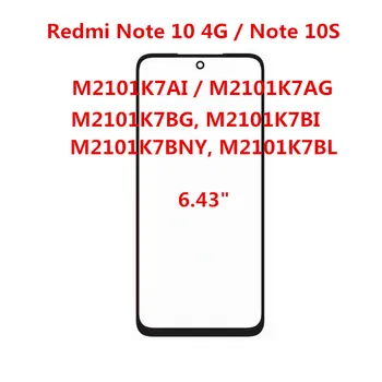 Забележка 10 на Външен Екран за Xiaomi Redmi Note 10 4G 5G Размерът на тъчпада LCD дисплей със Стъклен Капак Ремонт на Обектив Подмяна на Части