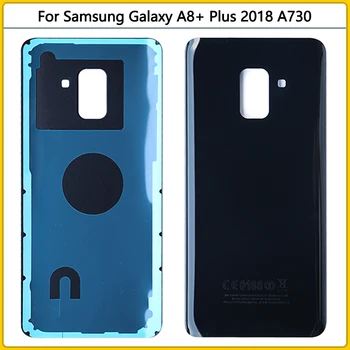 10 Бр. за Samsung Galaxy A8+ Плюс 2018 A730 A730DS Задния капак на отделението за батерията Задната врата 3D Стъклен панел A730F Корпус Подмяна на корпуса