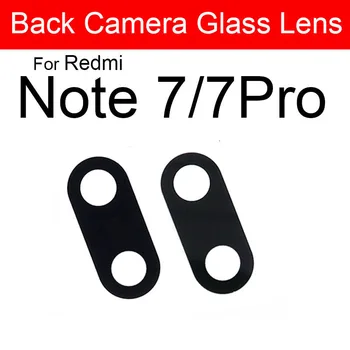 Задна Капачка за Обектив на Задната Камера със Стъклен Капак, За Xiaomi Redmi Note 7 7 Pro Основната по-Голяма Рамка на Капака на Камерата + Смяна на Етикети, резервни Части За ремонт на