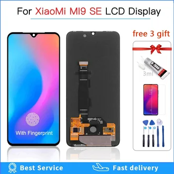 5,97-инчов Оригинал за Xiaomi MI 9 SE Mi9 Se Amoled LCD дисплей с сензорен екран Дигитайзер за дисплея на mi9se с пръстови отпечатъци