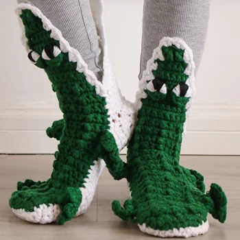 Коледен подарък Чорапи във формата на Акула и Крокодил Модни чорапи за стая с индивидуалността, Чорапи за гореща продажба, Чорапи от крокодилска кожа, Домашни топли чорапи