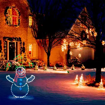 Коледен Нажежен Декоративен Снежен човек Весел Анимиран Битка снежни топки Активна Светлинна Линия Декоративна Рамка Знак Коледна Светлинна D