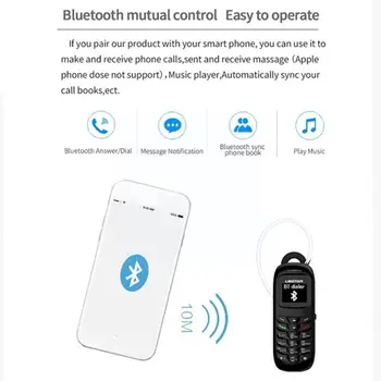 Гореща Bluetooth Наречие сладки Мини Мобилен Телефон 0.66