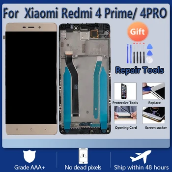 За XIAOMI Redmi 4 Prime/Redmi 4 Pro Оригинален LCD екран в събирането на преден корпус Черното Бяло Злато