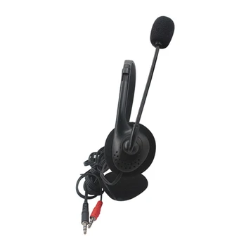 Жичен стерео слушалки Слушалки с 3,5 мм С Микрофон с Регулируема лента за глава За намаляване на шума на Компютъра, на Лаптоп и Десктоп КОМПЮТРИ