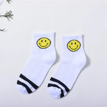 Гореща разпродажба Забавни Харадзюку За жени Ежедневни зимни чорапи от картун за момичета Meias Femininas Чорапи с усмивка 5 двойки